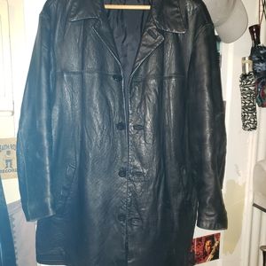 Reaction Kenneth Cole Black Leather Jacket